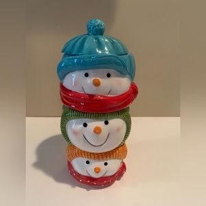 St Nicholas Square "SNOW‎ DAYS" Christmas Holiday Winter Stackable Bowls